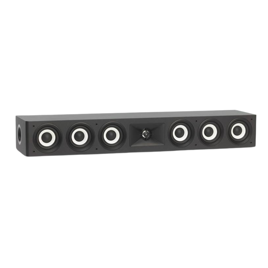 Black JBL Stage A135C 2-Way Center Channel Speaker with multiple woofers and a central tweeter.
