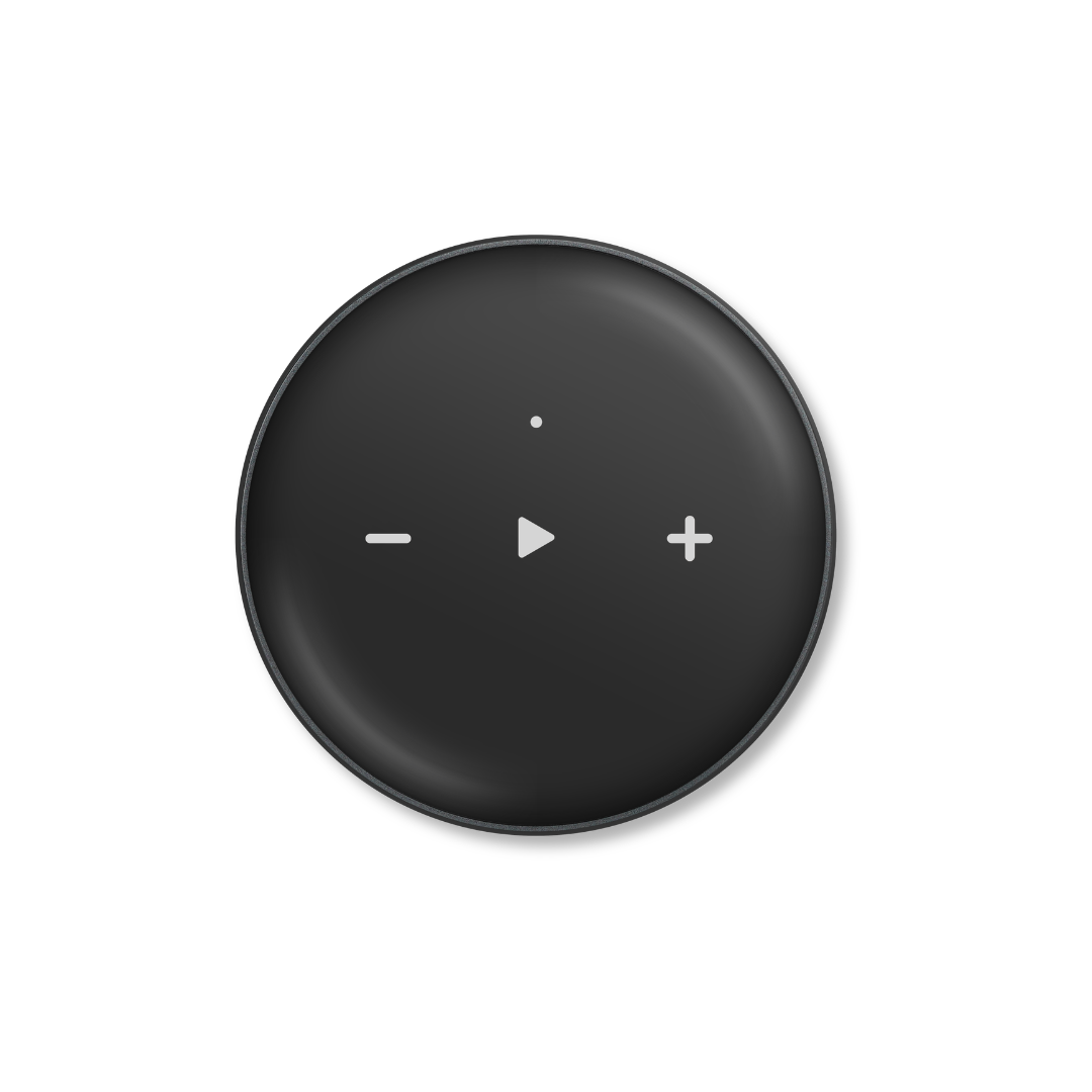 WiiM Mini connected to stereo amplifier system
