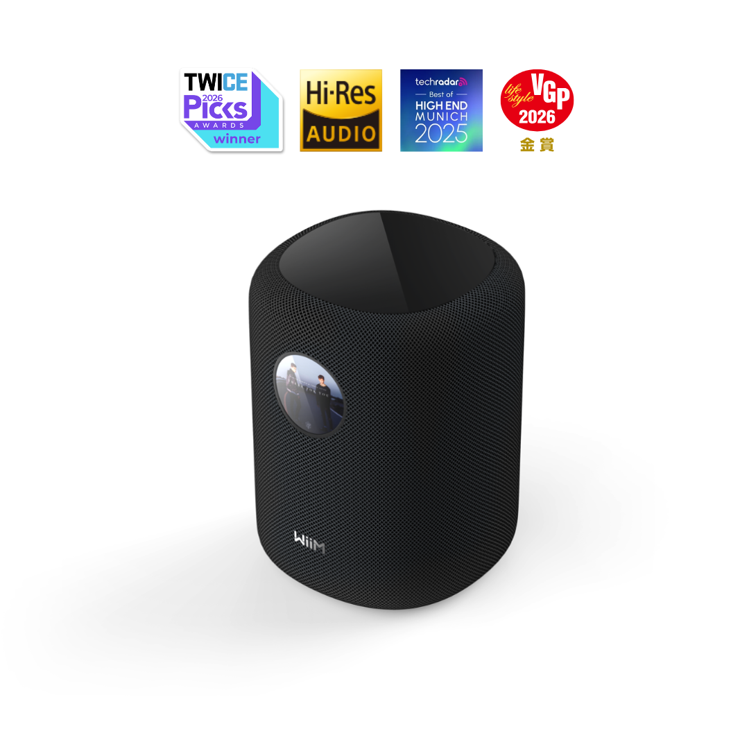 WiiM Sound hi-res smart speaker with display and controls