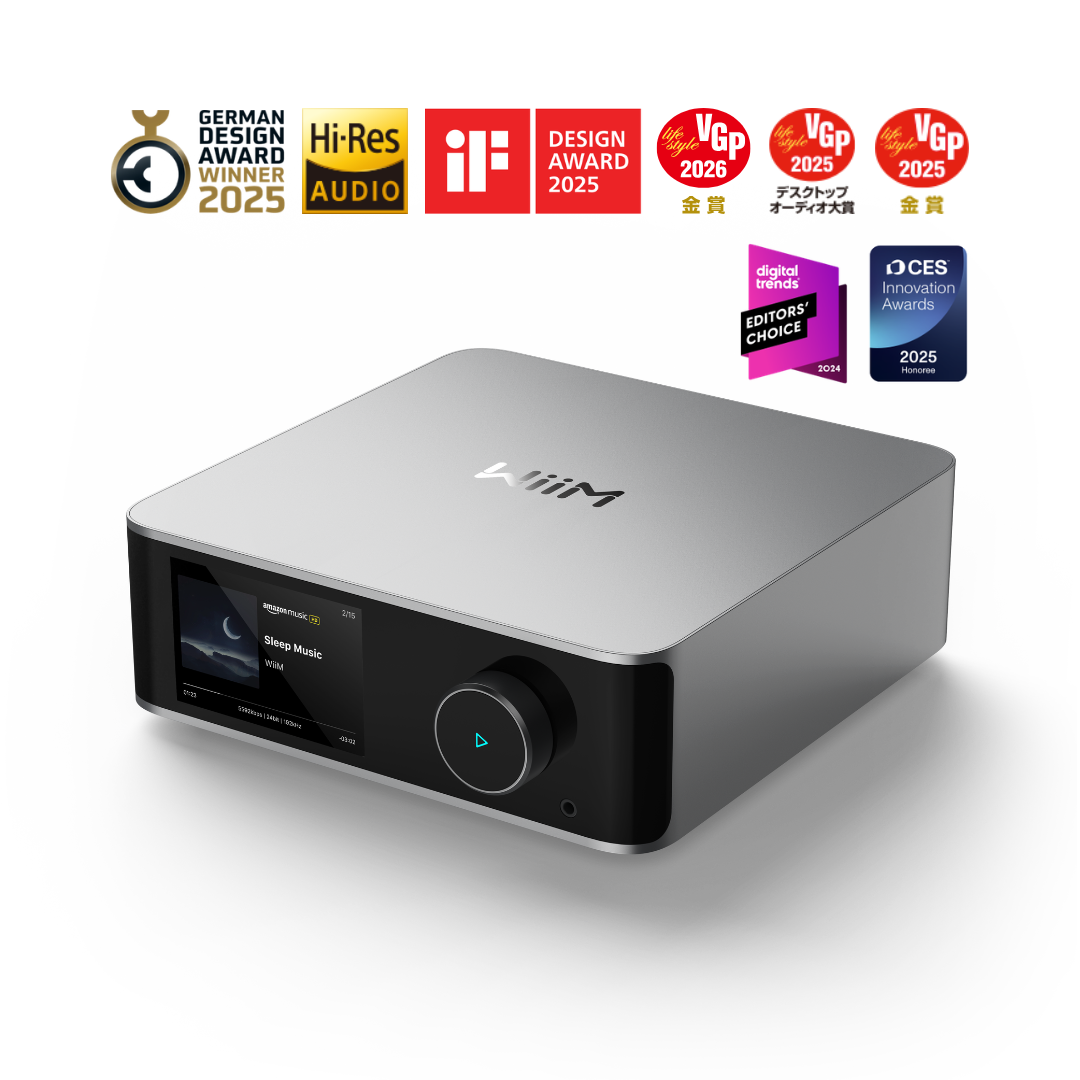 WiiM Ultra touchscreen music playback interface
